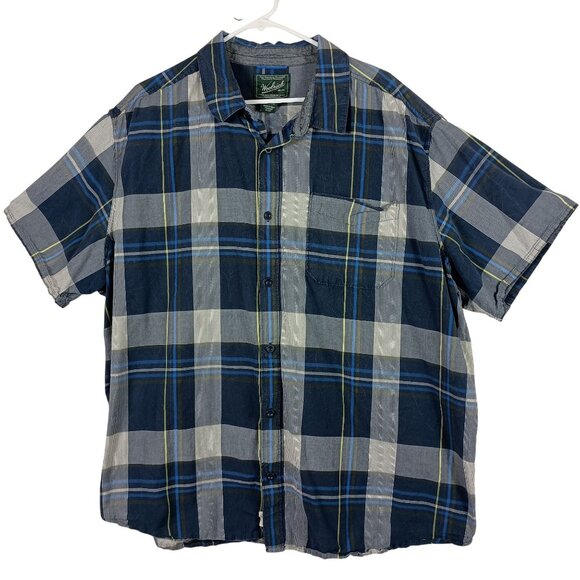 Woolrich Mens Pepper Creek Modern Fit Short Sleeve Plaid Shirt Size 3XL - Picture 1 of 8